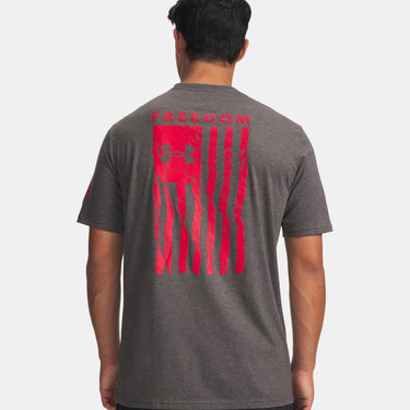 Under Armour Freedom Flag Men's T-Shirt (Charcoal Medium Heather/Red) Size M