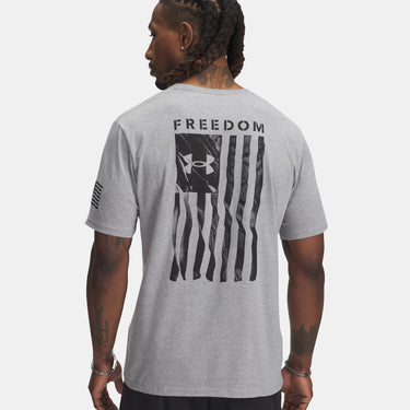 Under Armour UA Freedom Flag Men's T-Shirt (Steel Light Heather/Black) Size L