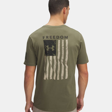 Under Armour UA Freedom Flag Men's T-Shirt (Marine OD Green/Desert Sand) Size M