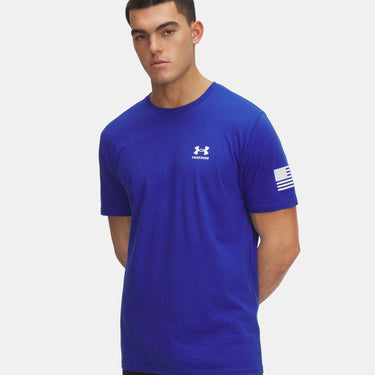 Under Armour Freedom Flag Men's T-Shirt (Royal/White) Size L