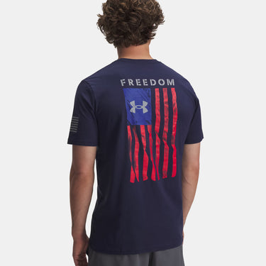 Under Armour Freedom Flag Men's T-Shirt (Midnight Navy/Red) Size XL