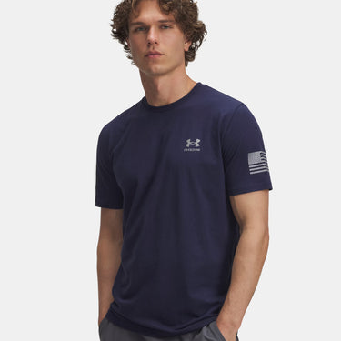 Under Armour Freedom Flag Men's T-Shirt (Midnight Navy/Red) Size XL