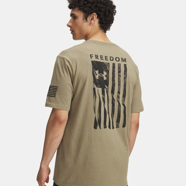 Under Armour UA Freedom Flag Men's T-Shirt (Federal Tan/Black) Size L