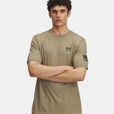 Under Armour UA Freedom Flag Men's T-Shirt (Federal Tan/Black) Size L