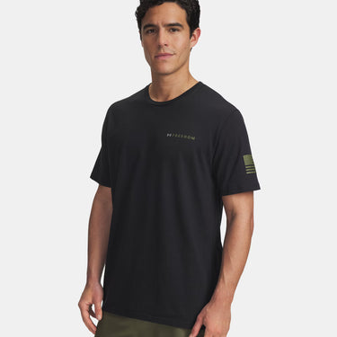 Under Armour Freedom Logo Men's T-Shirt (Black/Marine OD Green) Size L