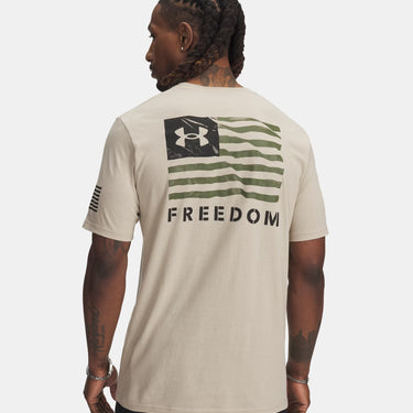 Under Armour UA Freedom Banner Men's T-Shirt (Desert Sand/Black) Size L