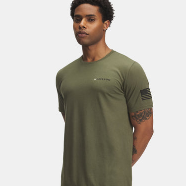Under Armour UA Freedom Banner Men's T-Shirt (Marine OD Green/Black) Size L