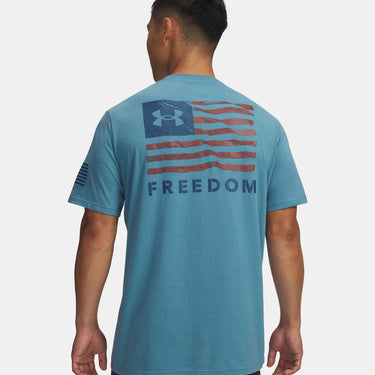 Under Armour Freedom Logo Men's T-Shirt (Boundless Blue/Wham Blue) Size L