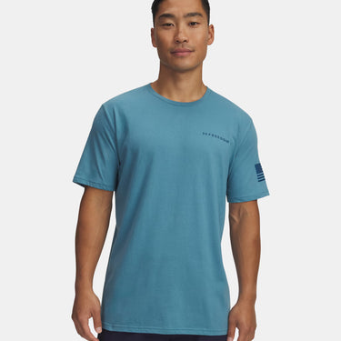 Under Armour Freedom Logo Men's T-Shirt (Boundless Blue/Wham Blue) Size L
