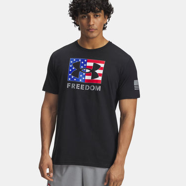 Under Armour UA Freedom Logo Men's T-Shirt (Black/Marine OD Green) Size M