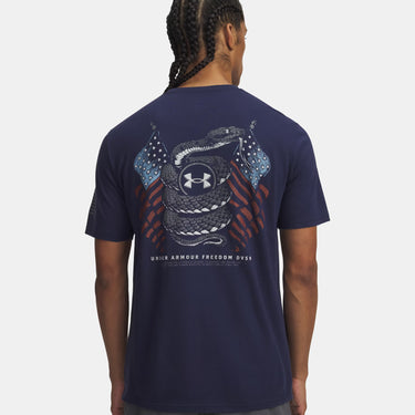 Under Armour UA Freedom Snake Men's T-Shirt (Washed Navy/Titan Grey) Size L
