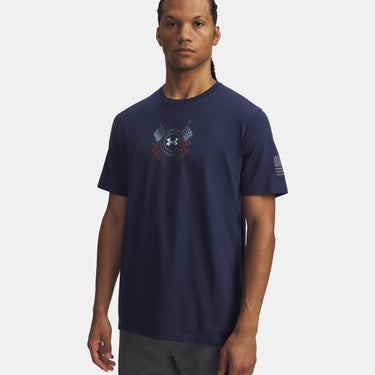 Under Armour UA Freedom Snake Men's T-Shirt (Washed Navy/Titan Grey) Size L