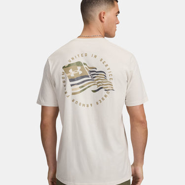 Under Armour UA Freedom Service Men's T-Shirt (Summit White/Federal Tan) Size L