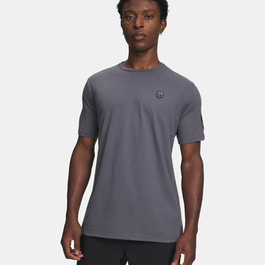 Under Armour Freedom Tactical Logo Men's T-Shirt (Castlerock/Black) Size M
