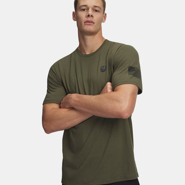 Under Armour Freedom Tactical Logo Men's T-Shirt (Marine OD Green/Black) Size M