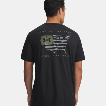 Under Armour Freedom Flag USA Men's T-Shirt (Black/Titan Grey) Size M