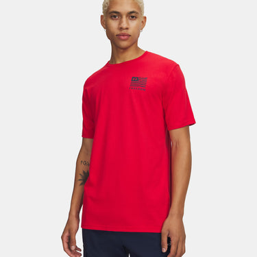 Under Armour Freedom Flag USA Men's T-Shirt (Red/Midnight Navy) Size L