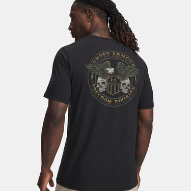 Under Armour Freedom Eagle Skull Men's T-Shirt (Black/Marine OD Green) Size L
