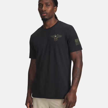 Under Armour Freedom Eagle Skull Men's T-Shirt (Black/Marine OD Green) Size L