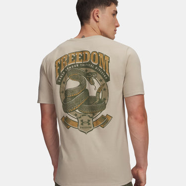 Under Armour Freedom Snake Men's T-Shirt (Desert Sand/Marine OD Green) Size XL