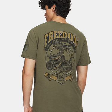 Under Armour Freedom Snake Men's T-Shirt (Marine OD Green/Black) Size L