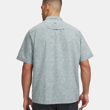 Under Armour Explor Airvent Woven Men's Short Sleeve (Enamel Blue/Clay Green) Size XL