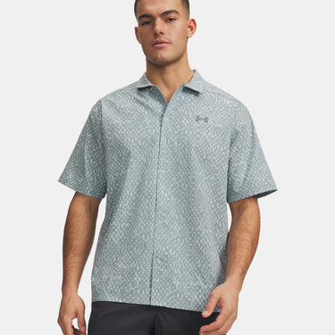 Under Armour Explor Airvent Woven Men's Short Sleeve (Enamel Blue/Clay Green) Size XL