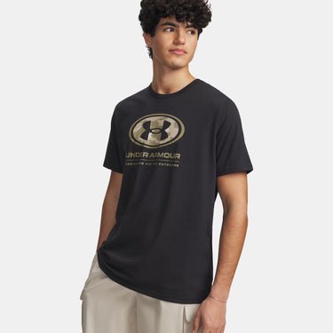 Under Armour Lockertag Photo Fill Men's Short Sleeve (Black/City Khaki) Size M