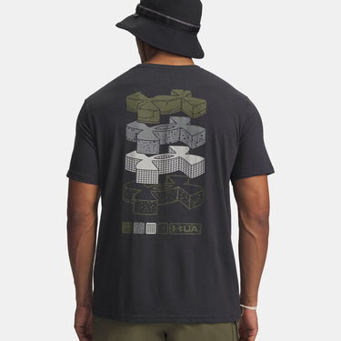 Under Armour Geo Persuit Men's Short Sleeve (Anthracite/Marine OD Green) Size L
