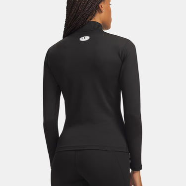 Under Armour ColdGear® Women's Mock Long Sleeve (Ultimate Black/White) Size L