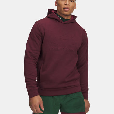 Under Armour Fleece® Twist Emboss Men's Hoodie (Vintage Maroon) Size XXL