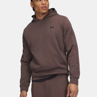 Under Armour Fleece® Wordmark Emboss Men's Hoodie (Peppercorn) Size