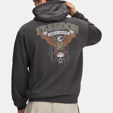 Under Armour Freedom Eagle Skull Men's Hoodie (Jet Grey/Utility Light Brown) Size XL