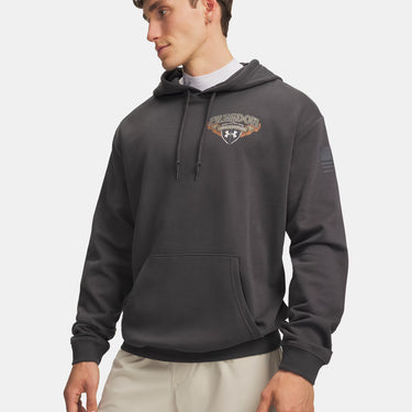 Under Armour Freedom Eagle Skull Men's Hoodie (Jet Grey/Utility Light Brown) Size XL
