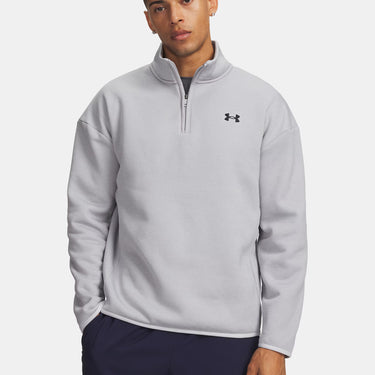 Under Armour Fleece® Twist Men's ¼ Zip (Halo Grey/Black) Size L