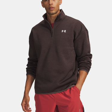 Under Armour Fleece® Twist Men's ¼ Zip (Peppercorn/White) Size L