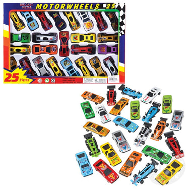 25pc 2.75" Die-Cast Car Set