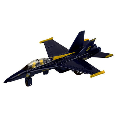 6.5" Die-Cast Pull Back F-18 Blue Angel