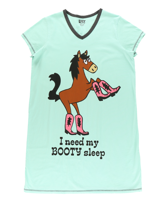 Booty Sleep Blue Women's V-neck Nightshirt L/XL