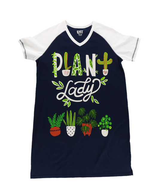 Plant Lady Women's V-Neck Nightshirt L/XL