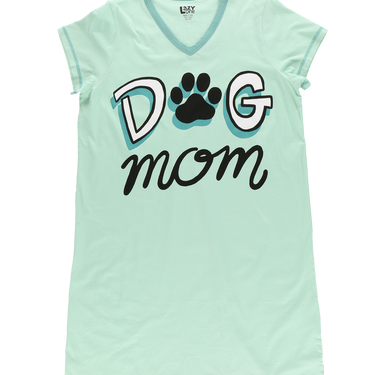 Dog Mom Women's V-Neck Nightshirt L/XL