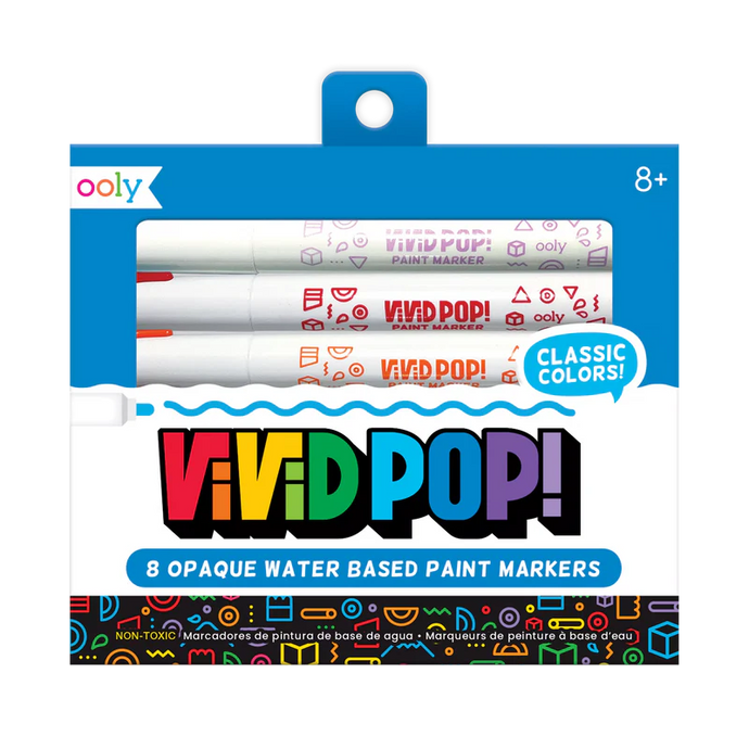 Ooly Vivid Pop! Water Based Paint Markers (8 Set)