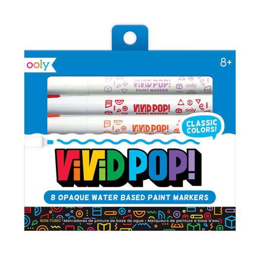 Ooly Vivid Pop! Water Based Paint Markers (8 Set)