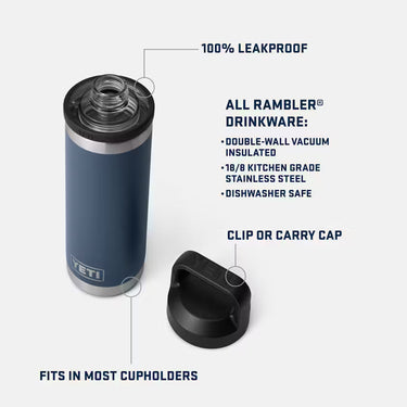 Yeti Rambler 18oz Water Bottle w/Chug Cap (Blue Camo)