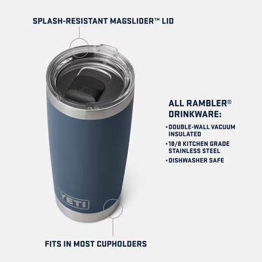 Yeti Rambler 20oz Tumbler w/MagSlider Lid (Solar Flare)