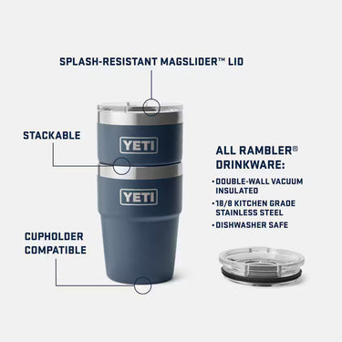 Yeti Rambler 16oz Stackable Cup w/MagSlider Lid (Solar Flare)