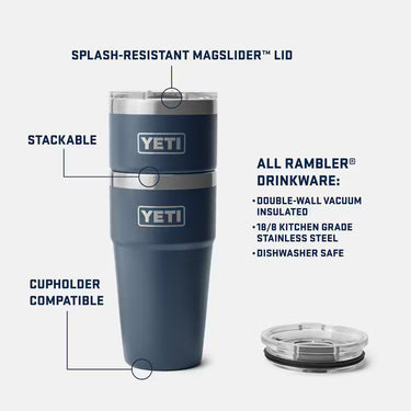 Yeti Rambler 20oz Stackable Cup w/ MagSlider Lid (Solar Flare)