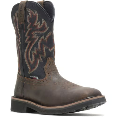 Wolverine Men's Rancher Waterproof Wellington Work Boot (Black/Brown) Size 9M
