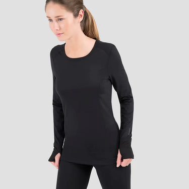 Women's Cloud Nine Midweight Performance Baselayer Scoop Shirt 2XL Black