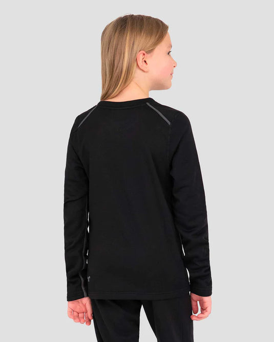 KIDS' GENESIS HERITAGE EXPEDITION WEIGHT FLEECE THERMAL CREW SHIRT SMALL ONYX